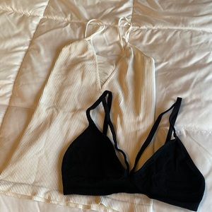 Free People mesh tank & bralette